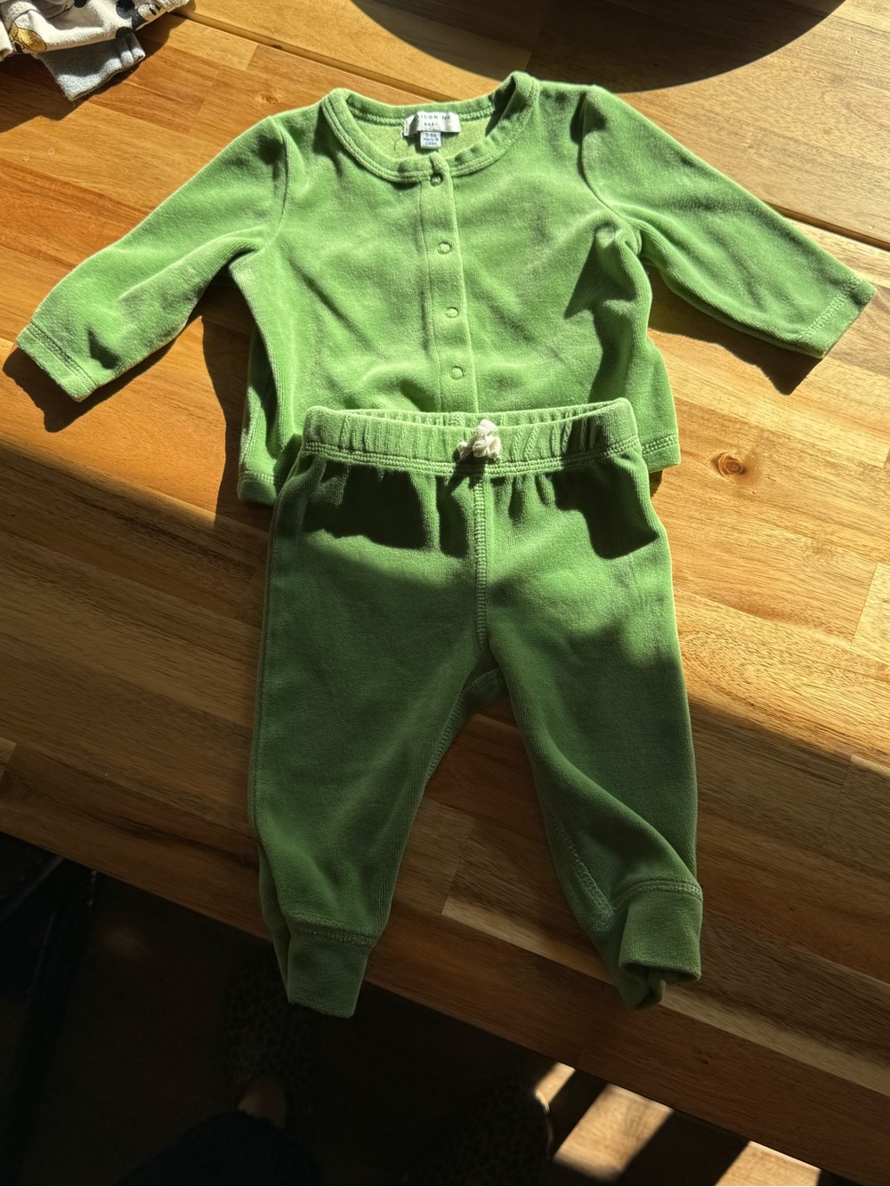 MAISON ME Baby Green Fleece Two-Piece Set